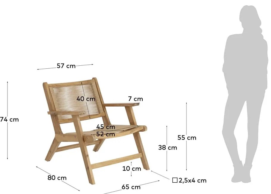 Geralda akácfa kerti fotel - Kave Home