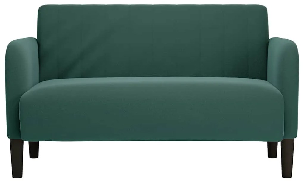 sötétzöld bársony loveseat kanapé 109 cm