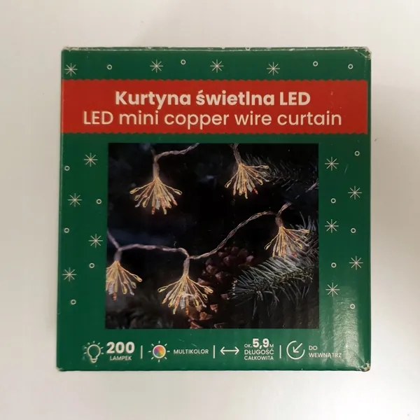 Fényfüggöny Lámpák Többszínű Karácsonyi 5,9m 200 Led 200-mc
