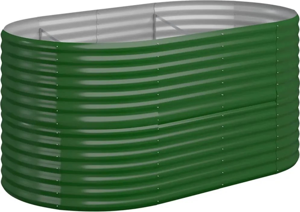 vidaXL zöld horganyzott acél kerti magaságyás 152x80x68 cm
