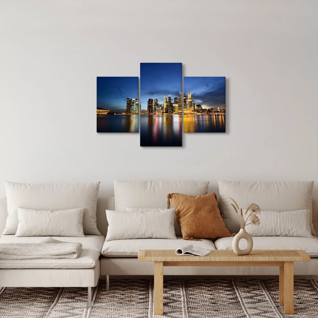 Éjszakai város képe (90x60 cm)