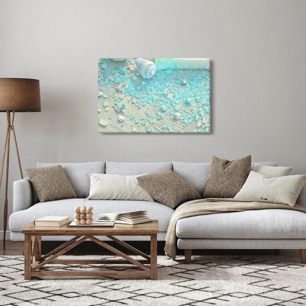 Kép - Tengerparti hangulat türkiz árnyalatokban (90x60 cm)