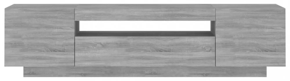 szürke sonoma színű TV-szekrény LED-lámpákkal 160x35x40 cm