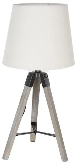 Atmosphera - Asztali lámpa RUNO 1xE27/25W/230V fa/fehér