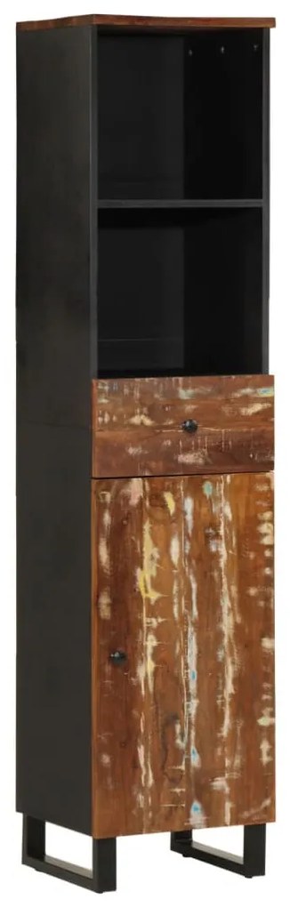 Tömör újrahasznosított fa fürdőszobaszekrény 38 x 33 x 160 cm
