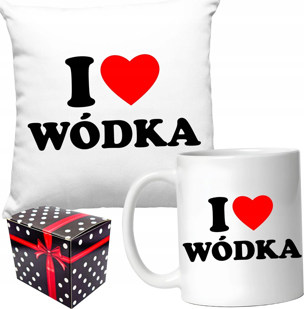 Vicces Ajándék Szett Karácsonyi Párna Bögre És Love Vodka Doboz