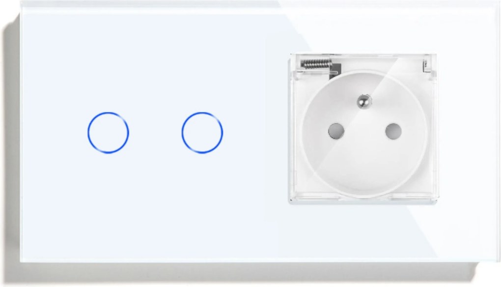 Érintőkapcsoló Üveg Dupla Lépcső 2K Hermetikus Aljzat IP44