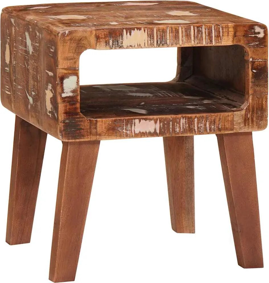 vidaXL Végasztal Barna 40 x 32 x 46 cm Szilárd Újrahasznosított Fa