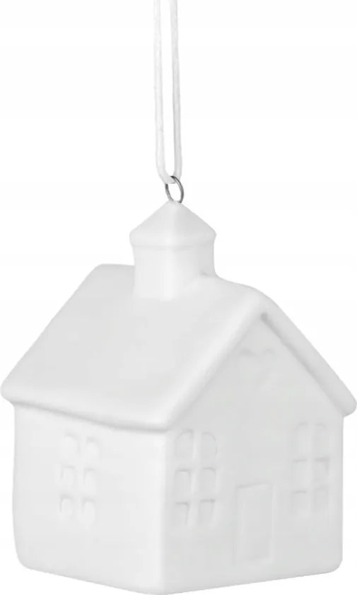 BR07 Medál Rader kerámia házikó felakasztható karácsonyfa dekoráció