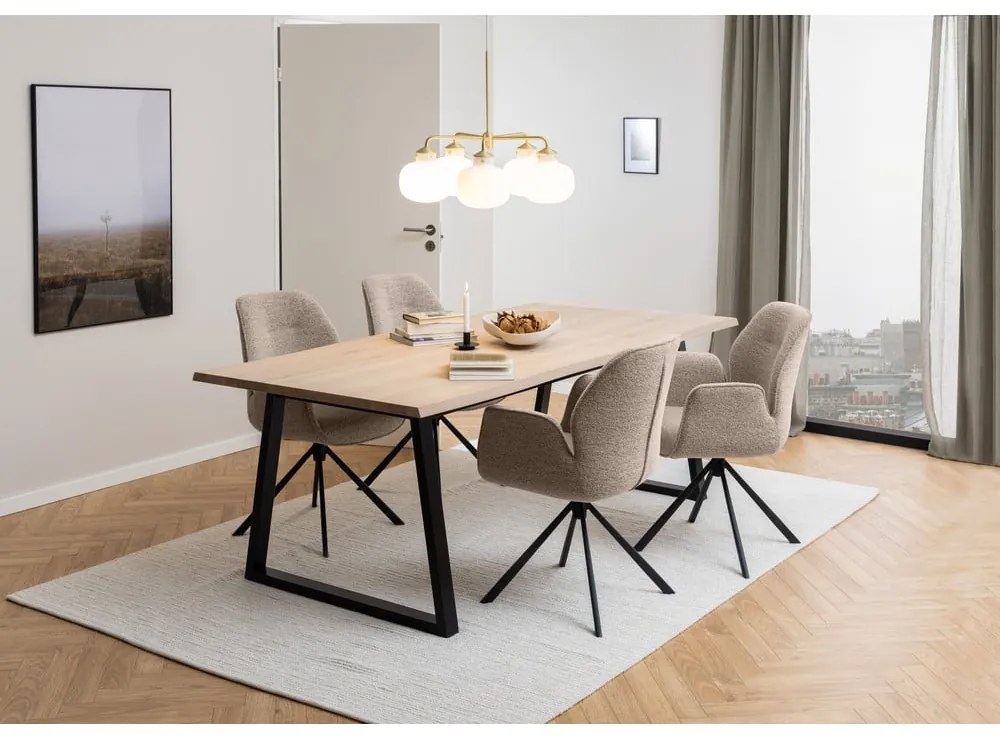 Sötétszürke kárpitozott étkezőfotel Aura – Actona