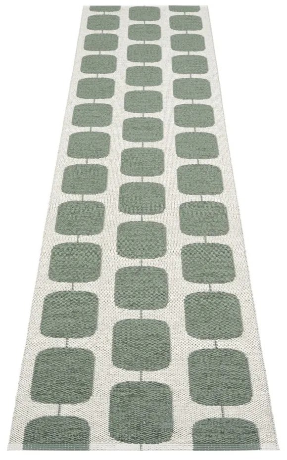 Zöld-krémszínű kültéri-beltéri futószőnyeg 70x300 cm Sten Army – Pappelina
