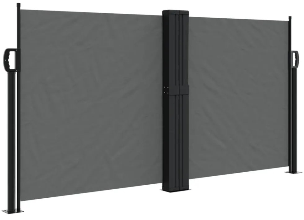 antracitszürke behúzható oldalsó napellenző 120 x 1000 cm