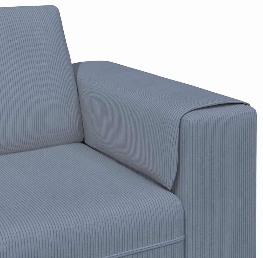 Szövet kanapé párnával Kék 208 cm Bársony anyag