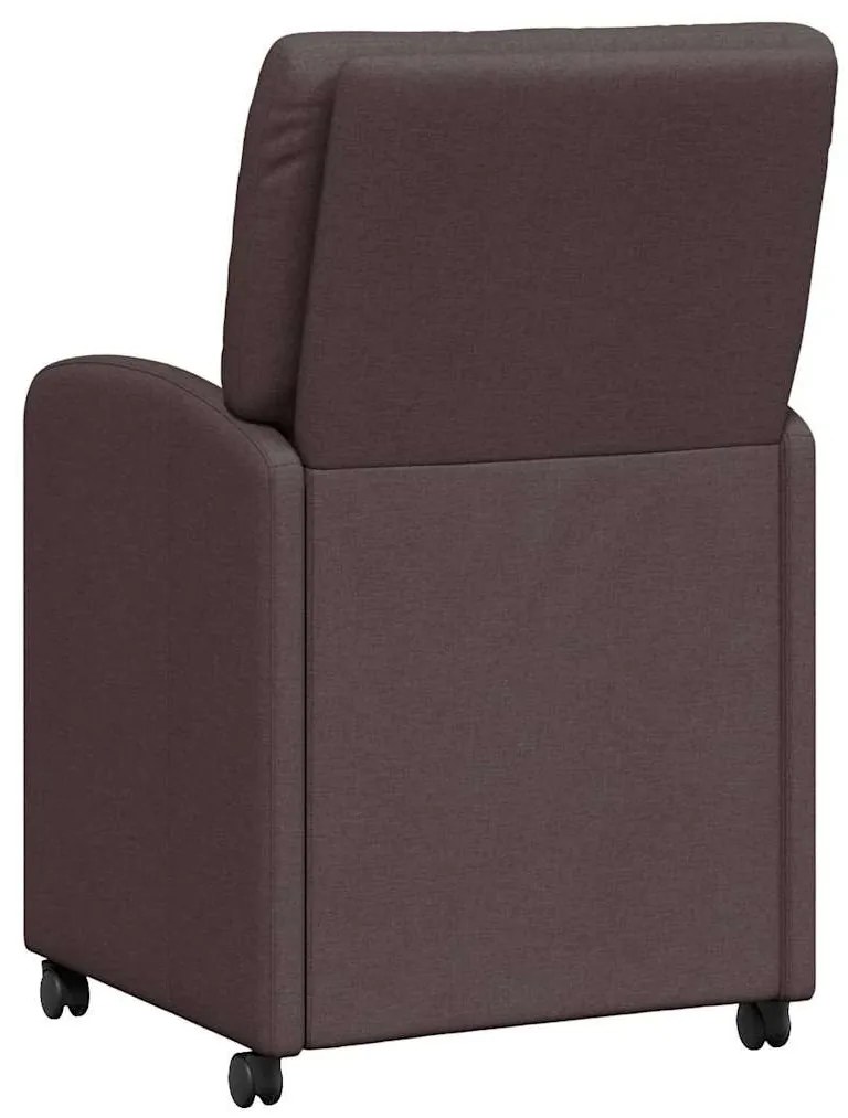 Kerekes Étkező Székek 2 pcs sötétbarna 57 x 67 x 95 cm szövet