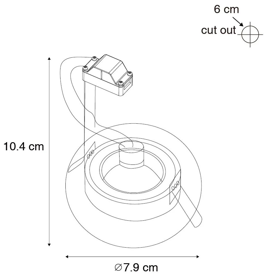 Okos süllyesztett spotlámpa fehér kerek IP44, Wifi GU10 50mm-es - Xena