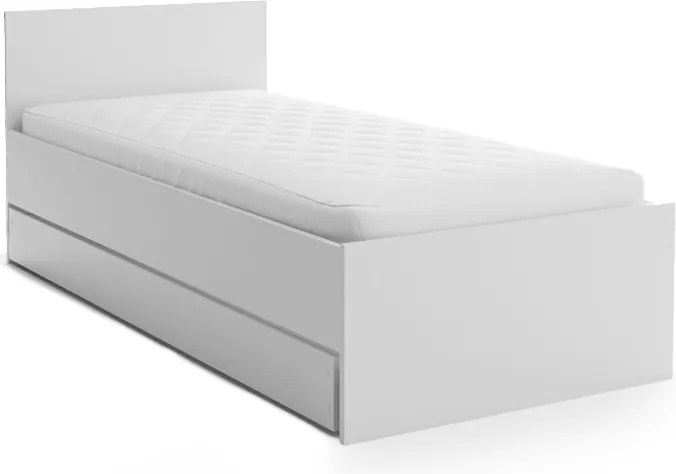 Ágy ELISA 90 x 200 cm, fehér Ágyrács: Lamellás ágyrács, Matrac: Sommera 18 cm matrac