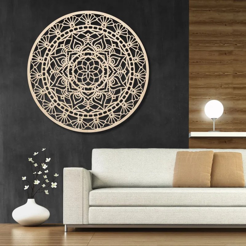 Fából készült mandala a falon | AFRODITA