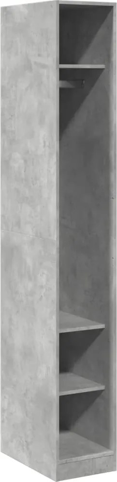 vidaXL betonszürke szerelt fa ruhásszekrény 30 x 50 x 200 cm