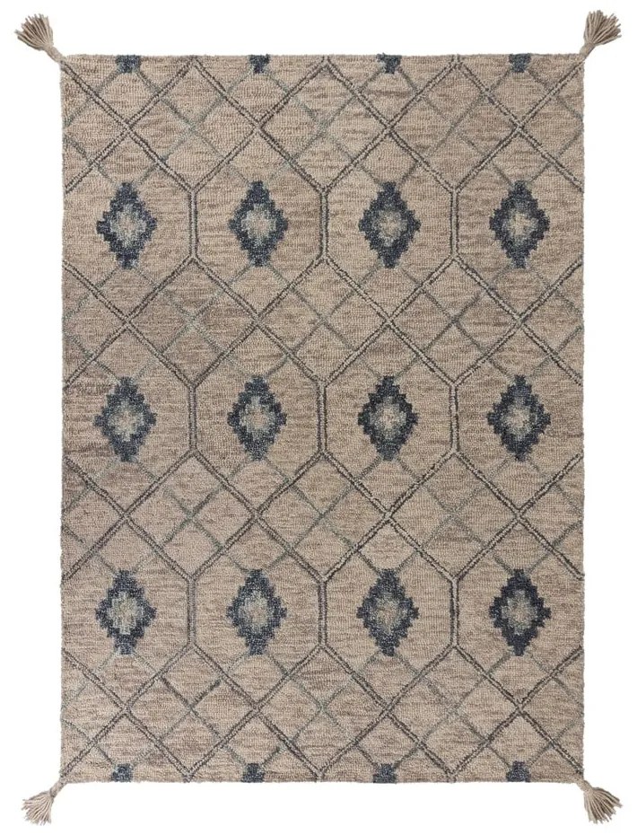 Diego szürke gyapjú szőnyeg, 200 x 290 cm - Flair Rugs