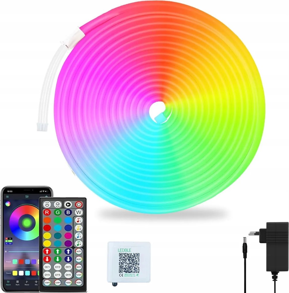 Led Szalag 15M Rgb Vízálló Led Szalag 5050 Távirányító Alkalmazás Vezérlés