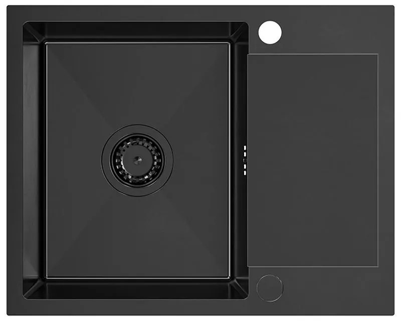 Acél mosogatótálca LUKE 116 Black