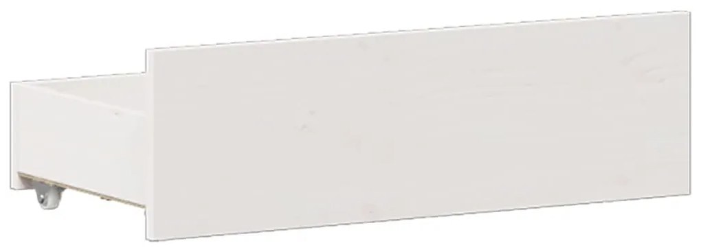 fehér tömör fenyőfa fejtámlás ágykeret matrac nélkül 140x200 cm