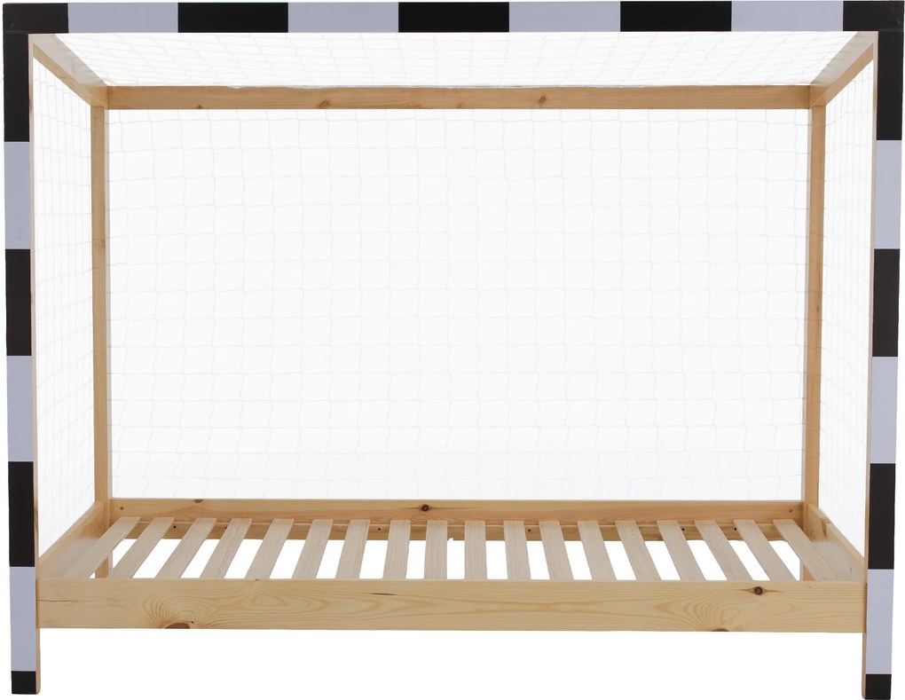 Montessori ágy, természetes/fehér/fekete, 90x200, FUTAL