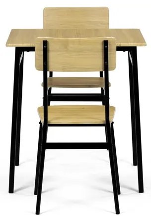 2 személyes vad tölgy MDF étkezőgarnitúra 70x70x76 cm – AUT-O2121 OAK