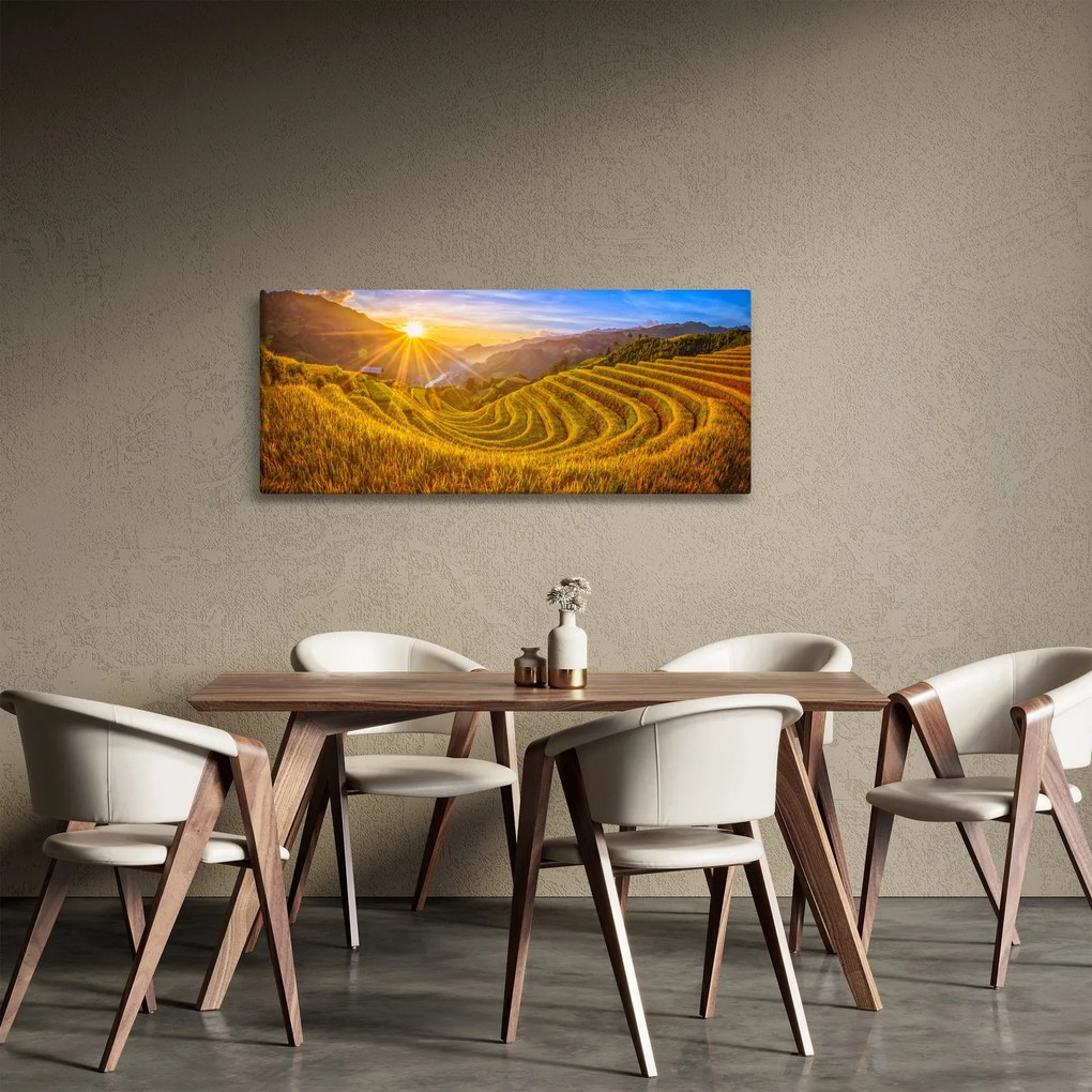 Kép - Rizs teraszok Vietnamban (120x50 cm)