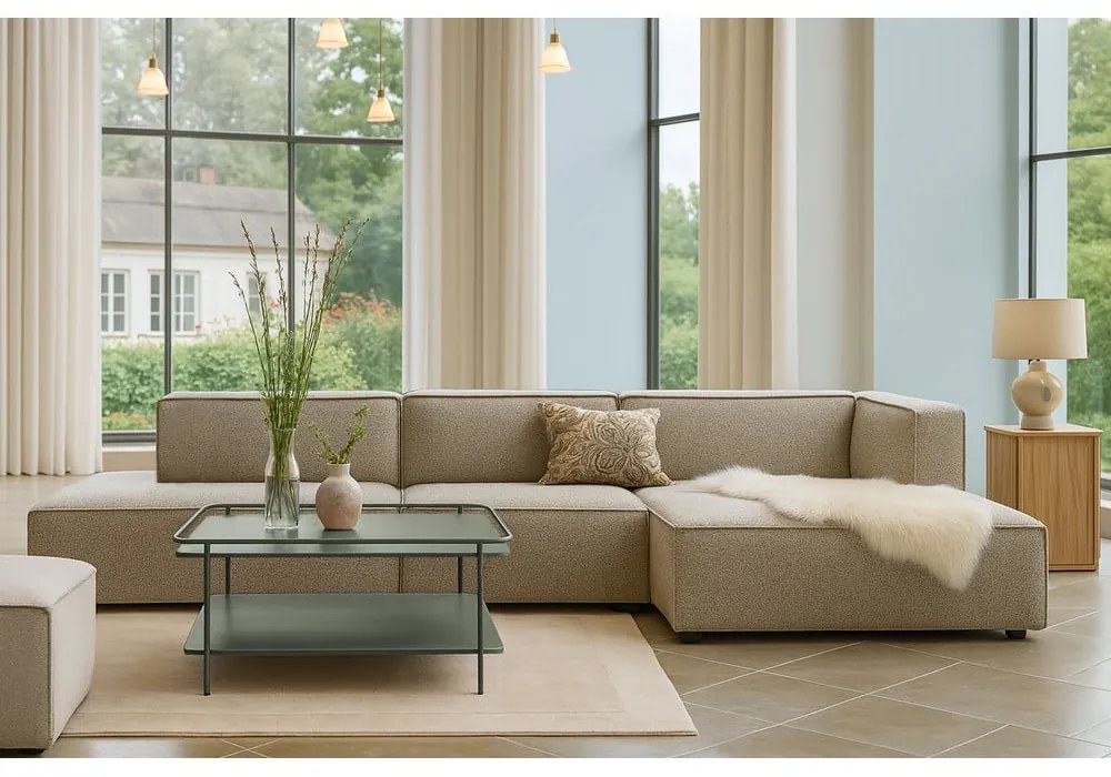 Zöld fém dohányzóasztal 75x75 cm Yuba – Unique Furniture