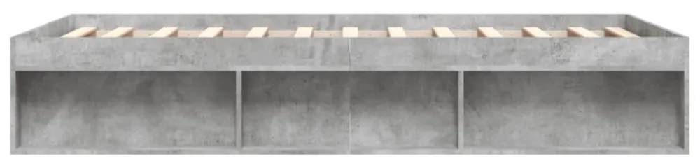 betonszürke ágykeret 160 x 200 cm