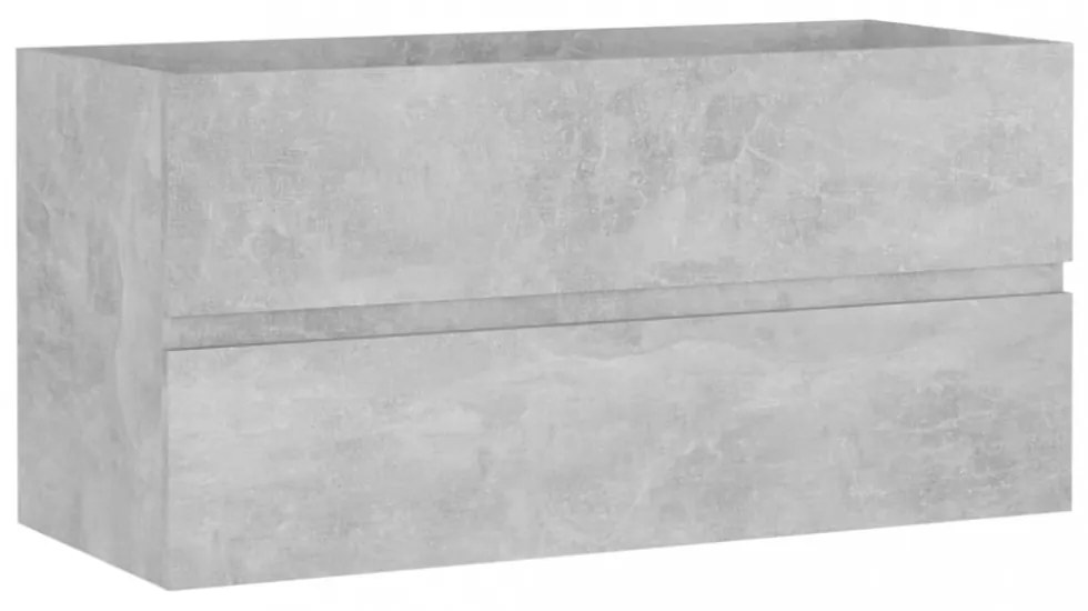 betonszürke szerelt fa mosdószekrény 90 x 38,5 x 45 cm