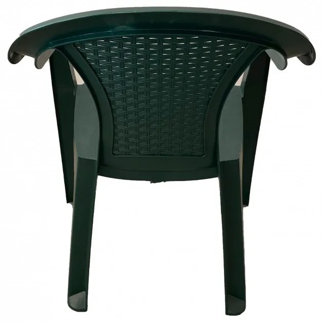 Santorini II. New 4 személyes kerti bútor szett, zöld asztallal, 4 db Palermo zöld székkel