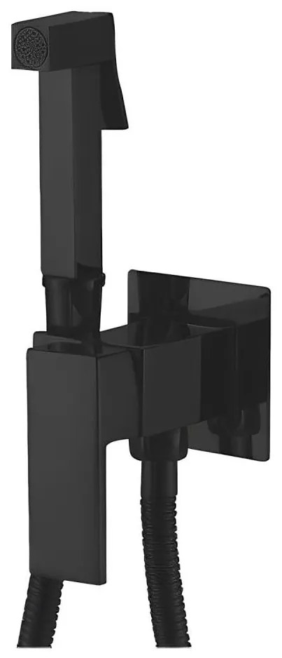 Aqualine - Zuhanyzós bidécsap rejtett beépítéshez matt fekete