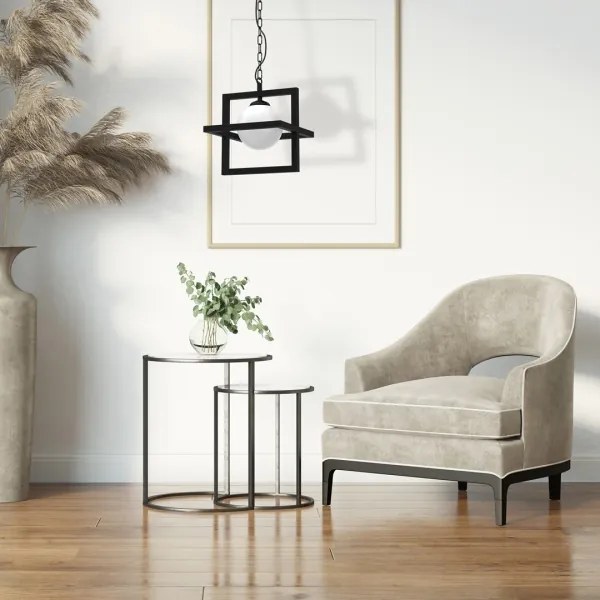 Csillár láncon DIEGO 1xE14/40W/230V fekete