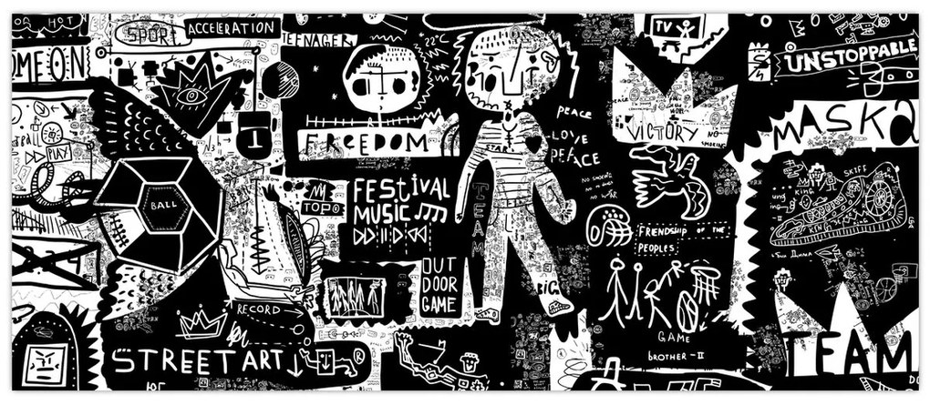 Kép - Graffiti (120x50 cm)