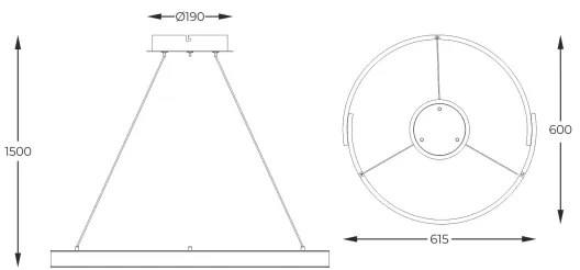 Zuma Line MD4417-1M-3BGD - LINOS LED csillár 30W 230V fekete/arany