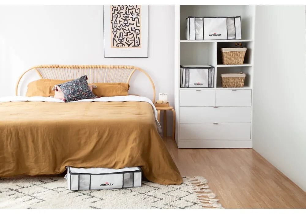 Vákuumos-megerősített textil ruhatároló doboz 65x45x27 cm Life – Compactor