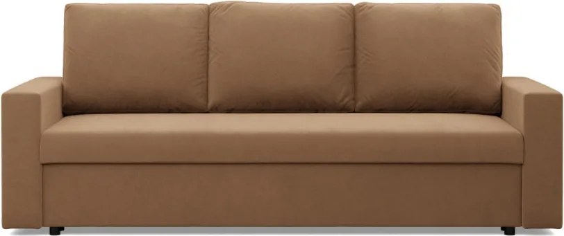 Zeus kanapéágy, szövet anyag, hab töltet, egyenes kartámasz, barna