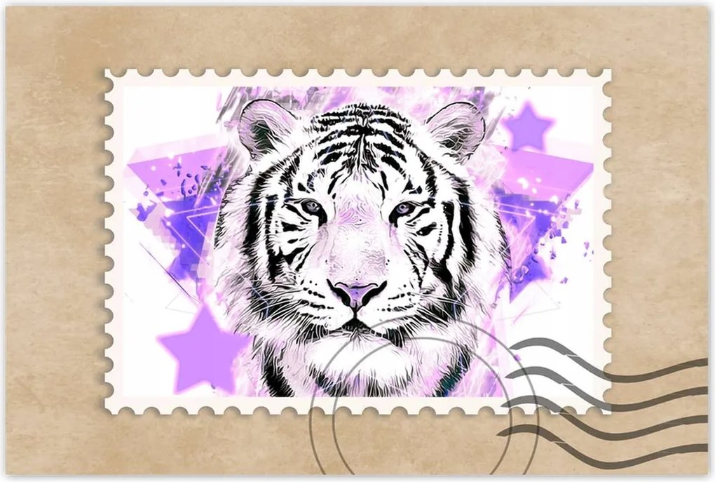 Poszter 60x40 Tigris lila