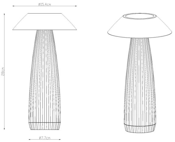 Globo 21021W - LED Dimmelhető újratölthető érintős asztali lámpa ILLUMI LED/1W/3,7V 3000K fehér