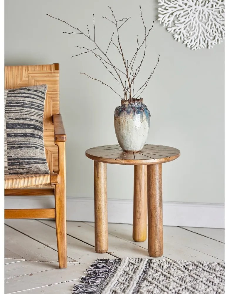 Mangófa kerek tárolóasztal ø 40 cm Stella – Bloomingville