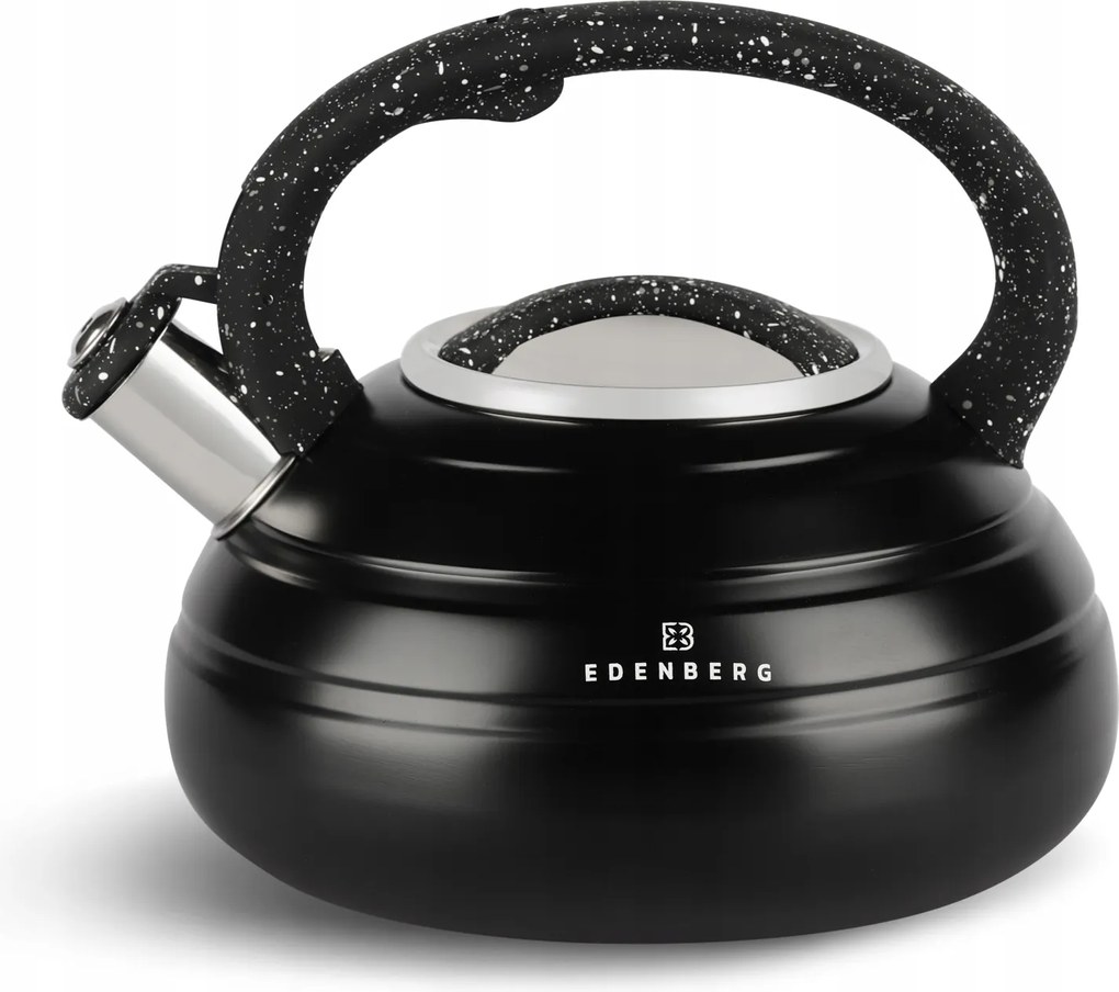 Acél Vízforraló Síppal 3,0 L Indukciós Edenberg 8841 Fekete