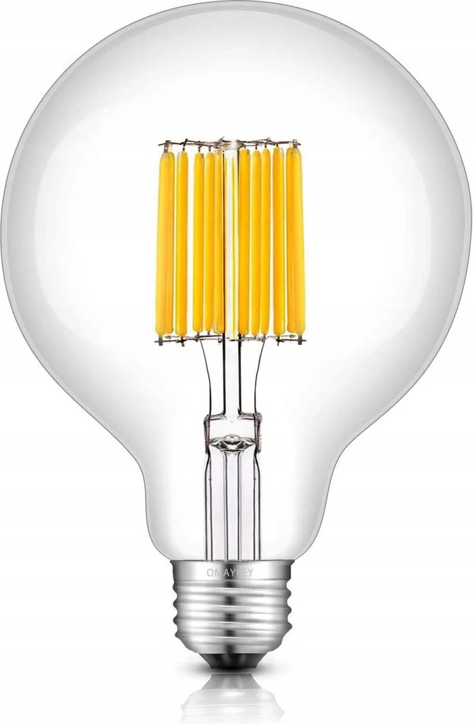 2 x E27 Led Izzó Filament 12W 2000lm Gömb G80 2700K