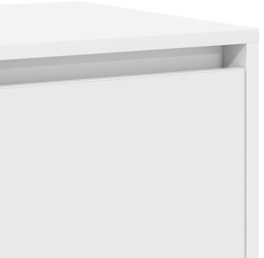 Fehér Oldalszekrény Fehér Fa 135 x 41 x 75 cm Fehér Oldalszekrény