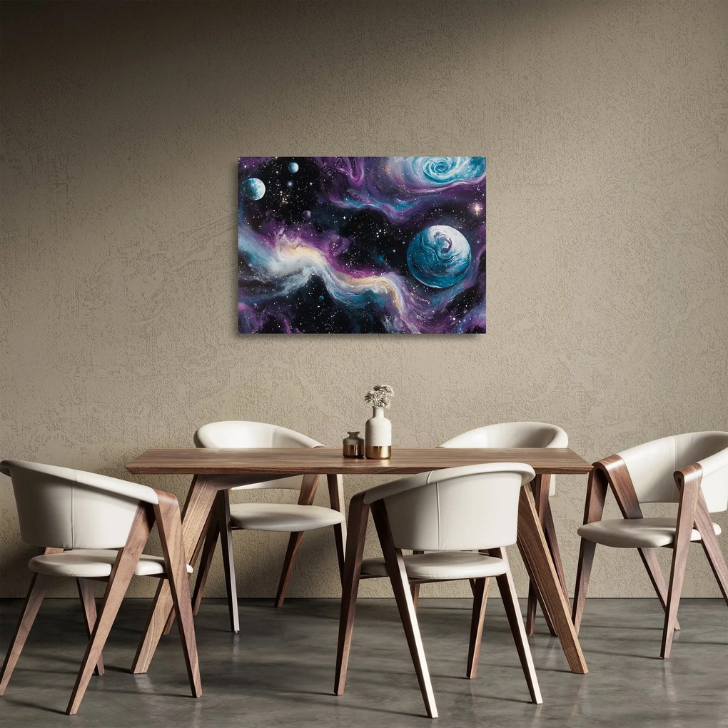 Üveg kép - Festett univerzum (70x50 cm)