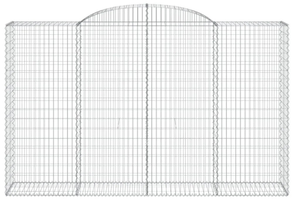 7 db íves horganyzott vas gabion kosár 300x50x180/200 cm