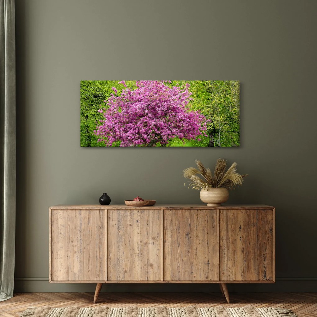 A réten virágzó fa képe (120x50 cm)