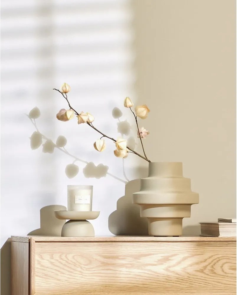 Bézs acél váza (magasság 23 cm) Velia – Kave Home