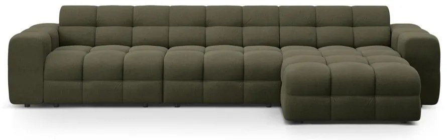 Zöld sarokkanapé (jobb oldali-heverő résszel) Kendal – Micadoni